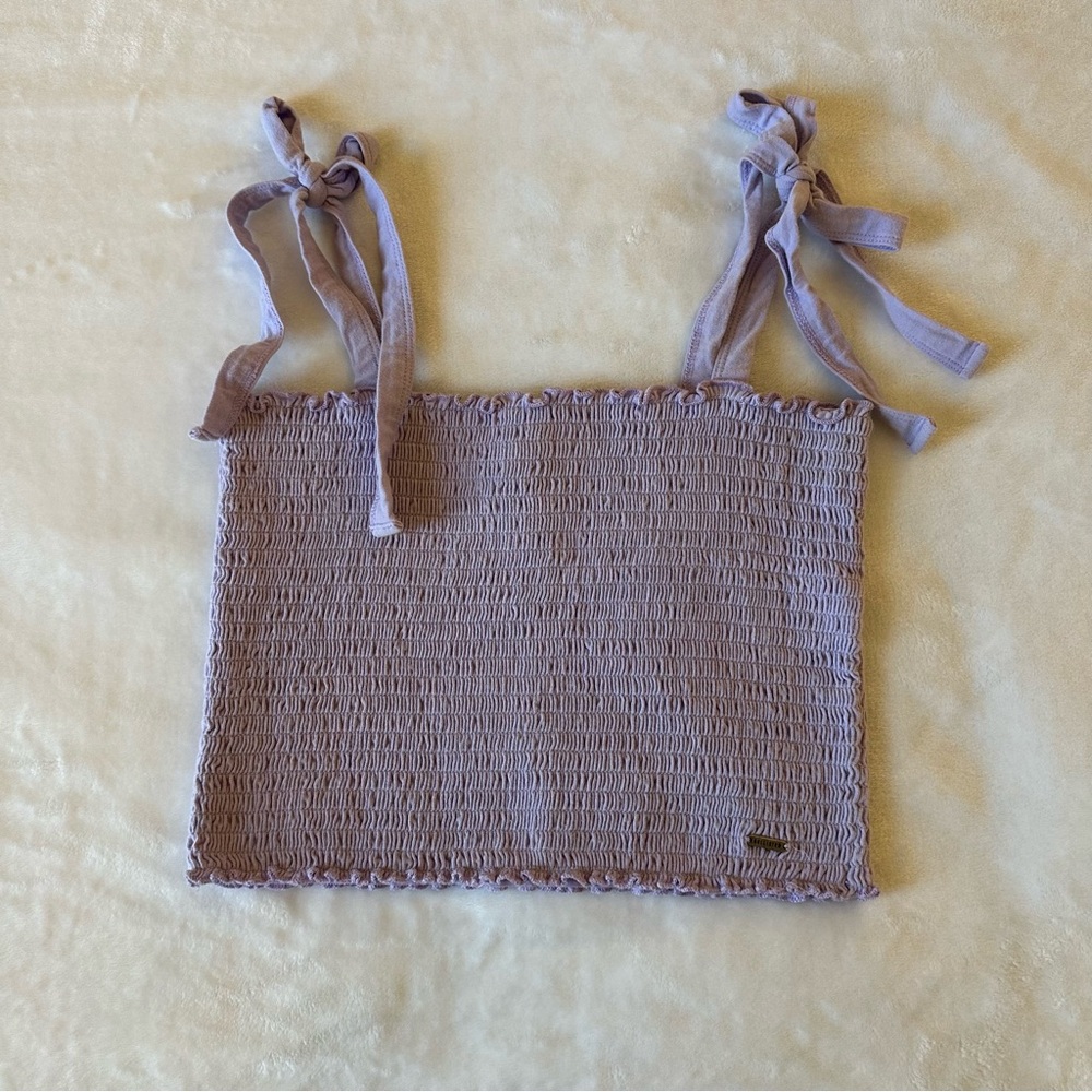 Smocked Tank Top with Ties